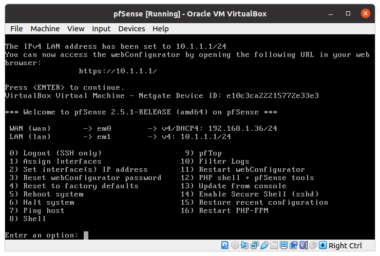 WAN-Einstellungen für pfSense® 