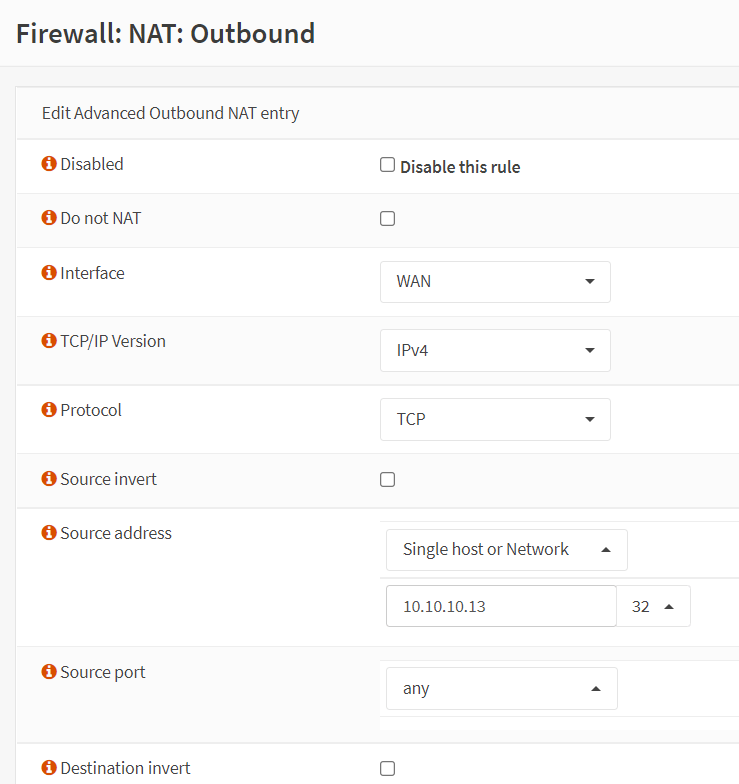 Definieren einer Outbound-NAT-Regel in OPNsense -1