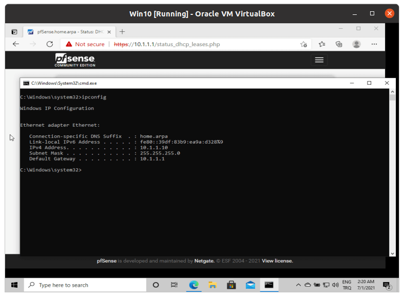 ipconfig