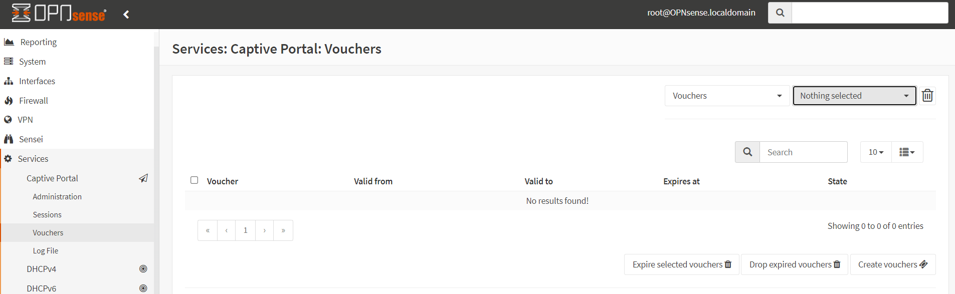 Erstellen von Gutscheinen für das Captive Portal auf OPNsense