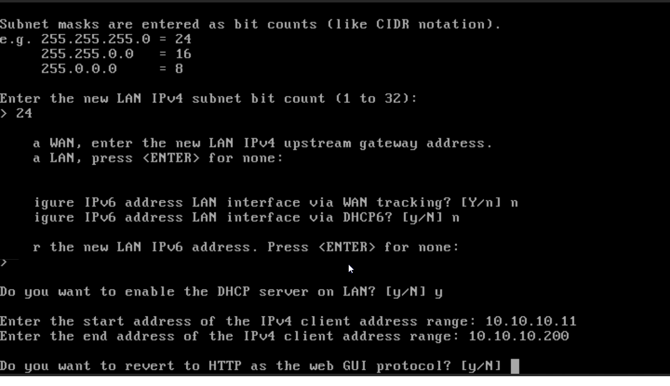 HTTP-Einstellung für die OPNsense-Web-GUI