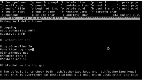 Root-Login erlauben