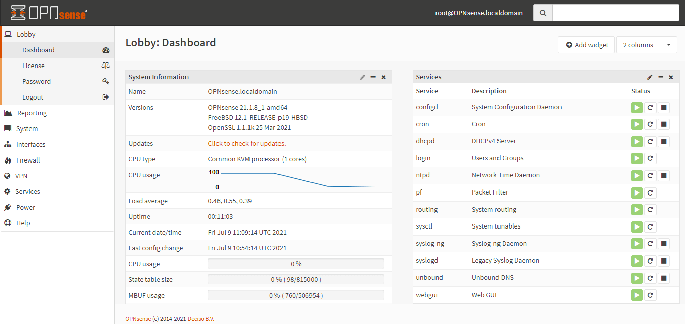 OPNsense-Dashboard