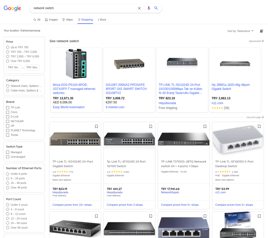 Google-Suchergebnis für Netzwerkswitches