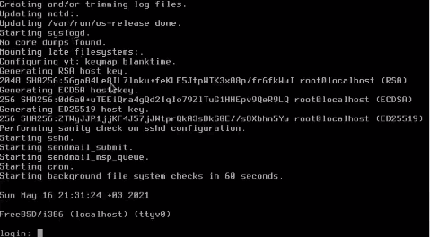 Anmeldung FreeBSD