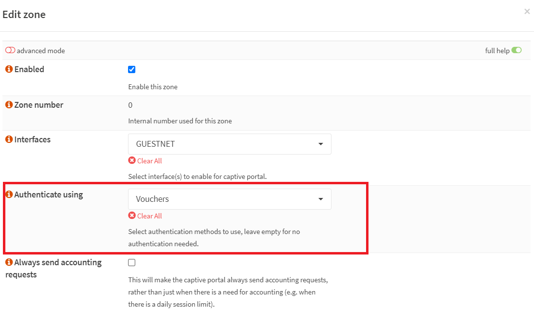 Einrichten der Captive-Portal-Authentifizierung mit Gutscheinen