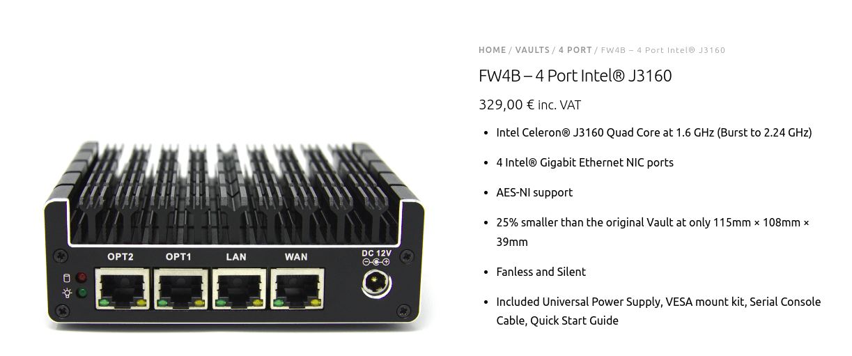 Protectli Vault FW4B 