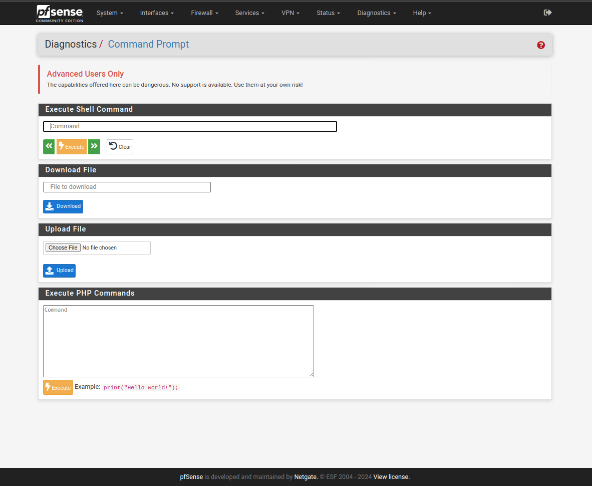 pfSense-Diagnose-Zustandsübersicht