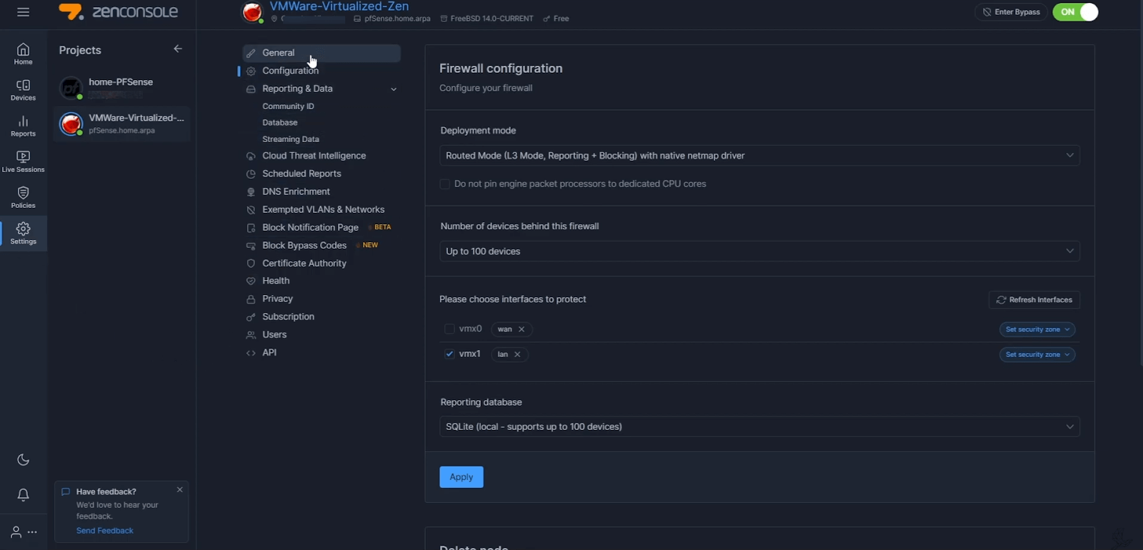 Zenarmor Web UI