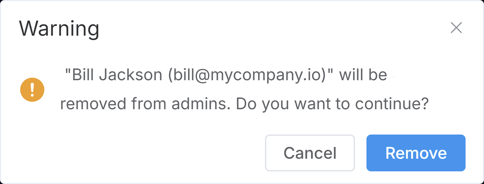 Removing Administrators