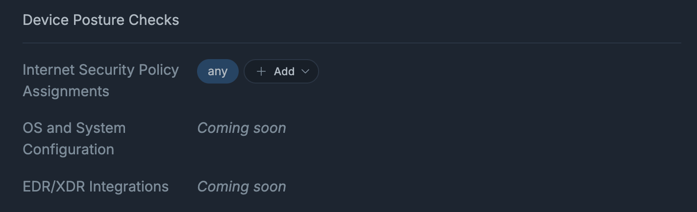 Device Posture Checks