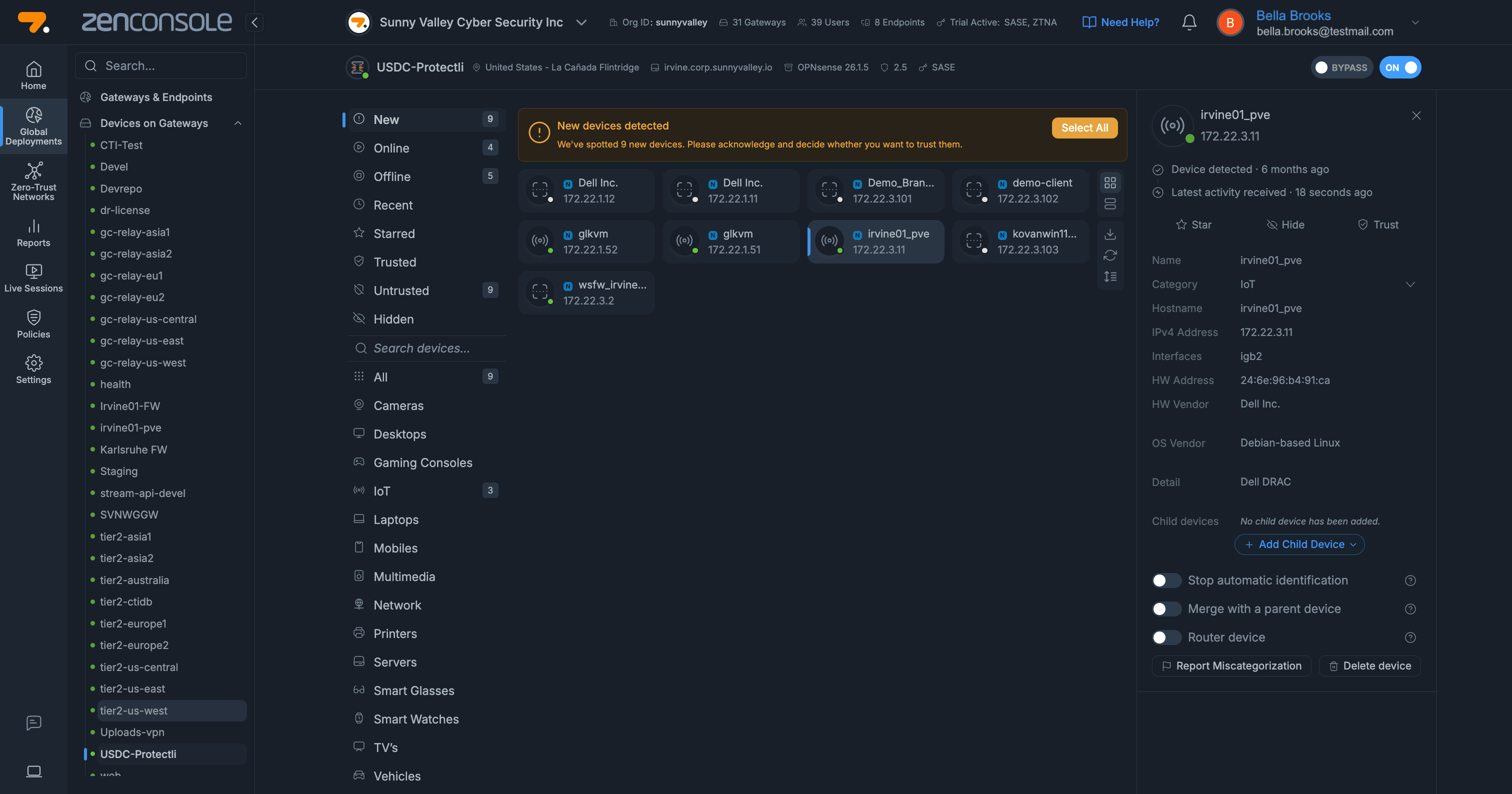 Device Identification Overview on Zenconsole - zenarmor.com