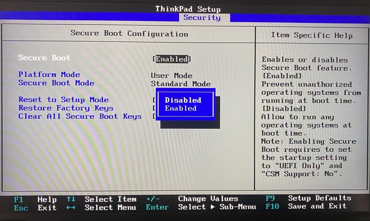 disabling-secure-boot