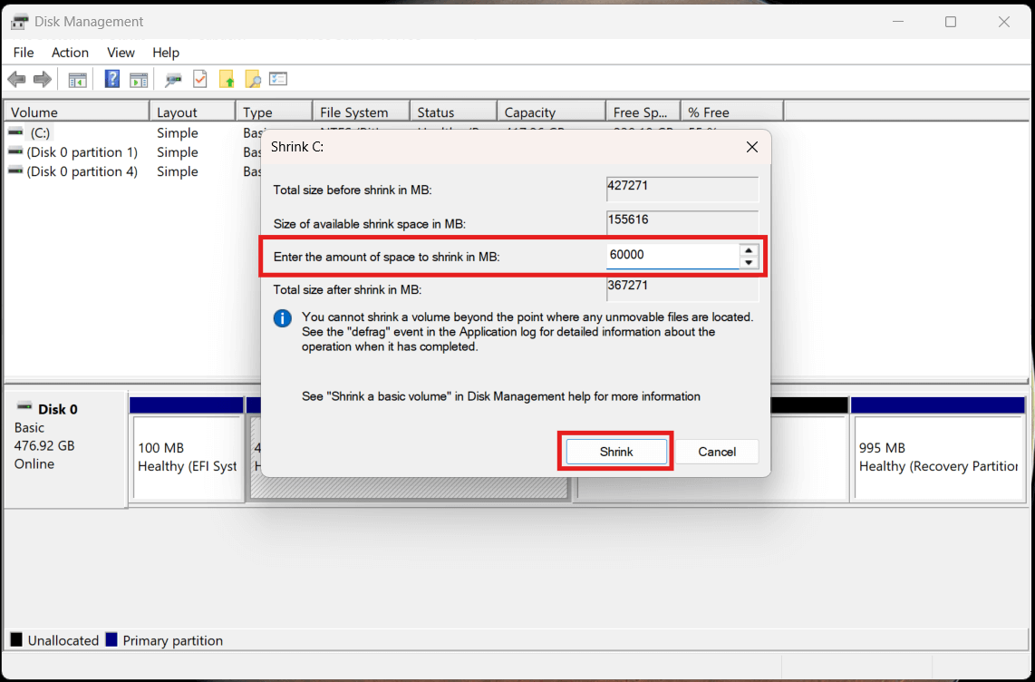 disk-space-for-ubuntu