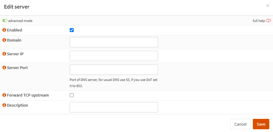 edit custom forwarding