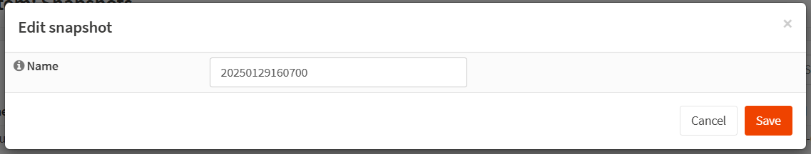 edit snapshot name