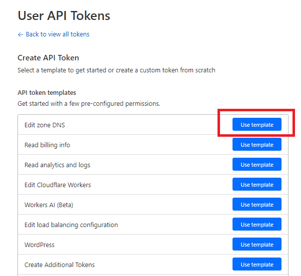 Edit zone DNS on Cloudflare
