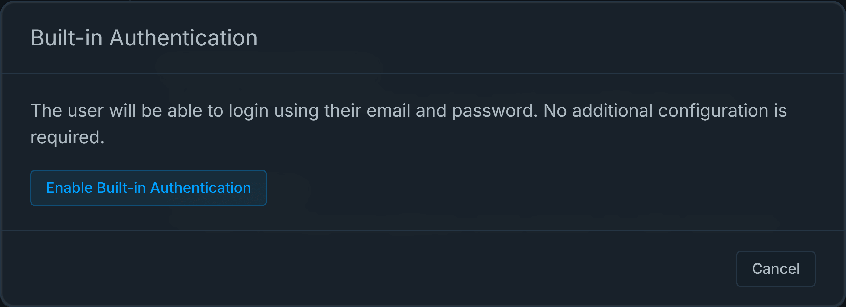 Enabling Email/Password