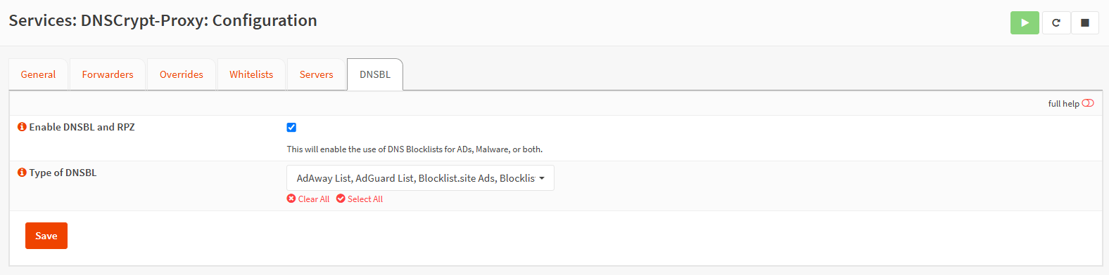 Enabling DNSBL