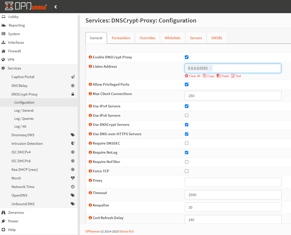 Enabling dnscrypt proxy