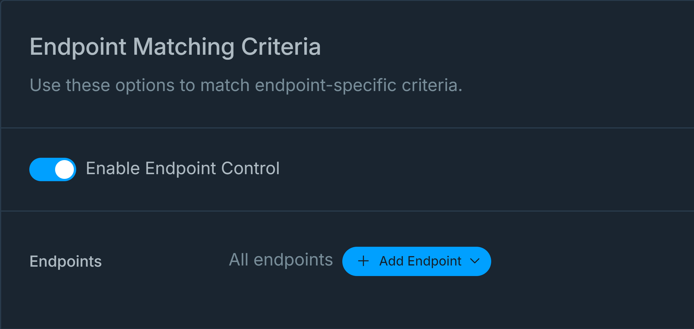 Defining Endpoint-Based Policy