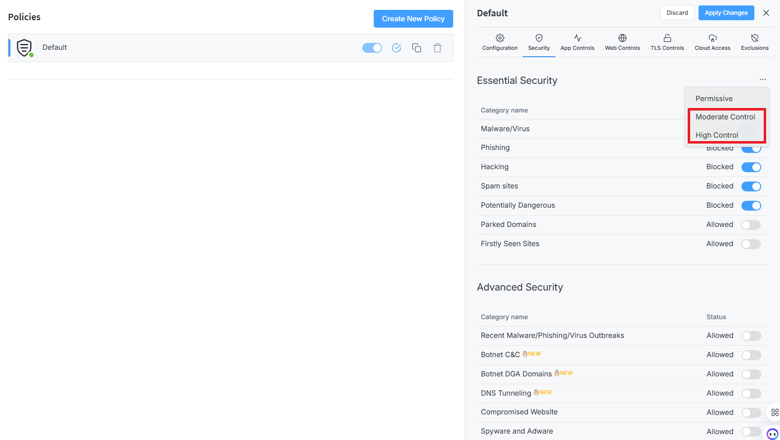 Essential Security Options