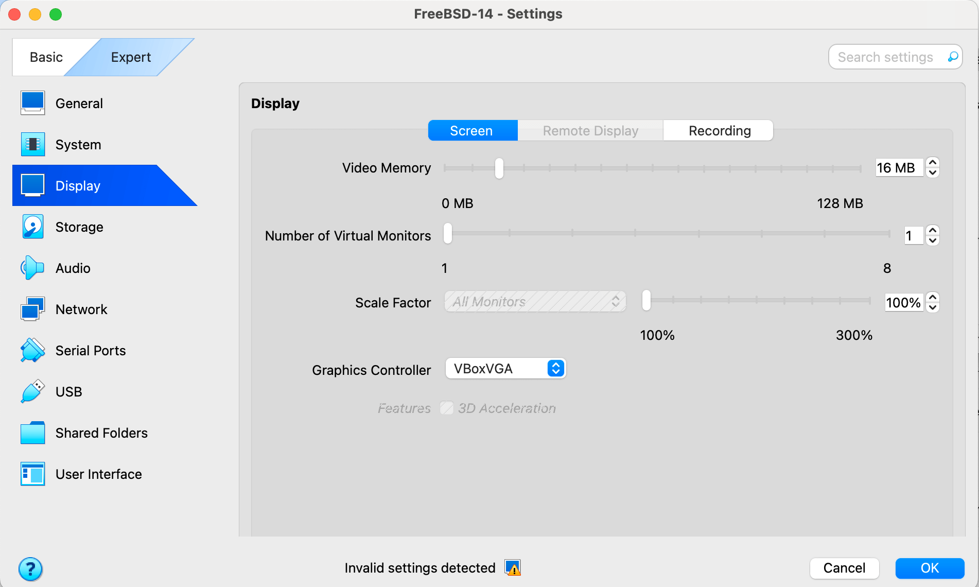Adjust Screen Settings