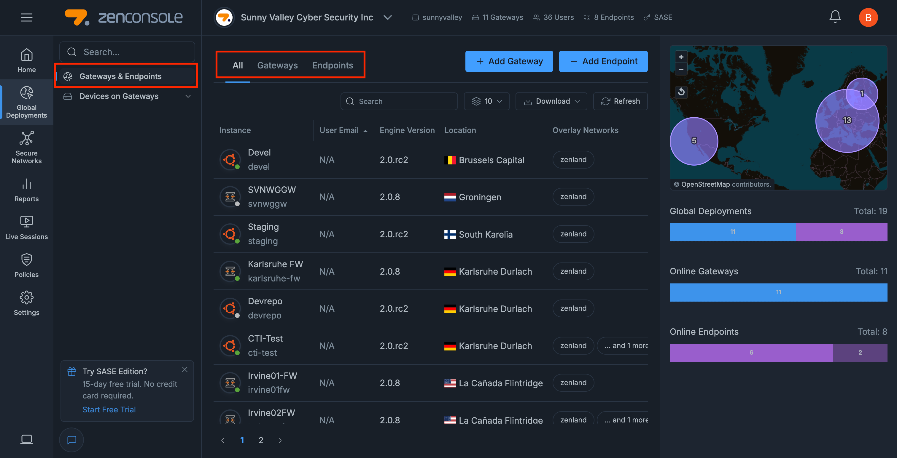 Gateways & Endpoints