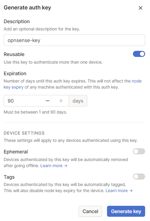 Generating Auth key