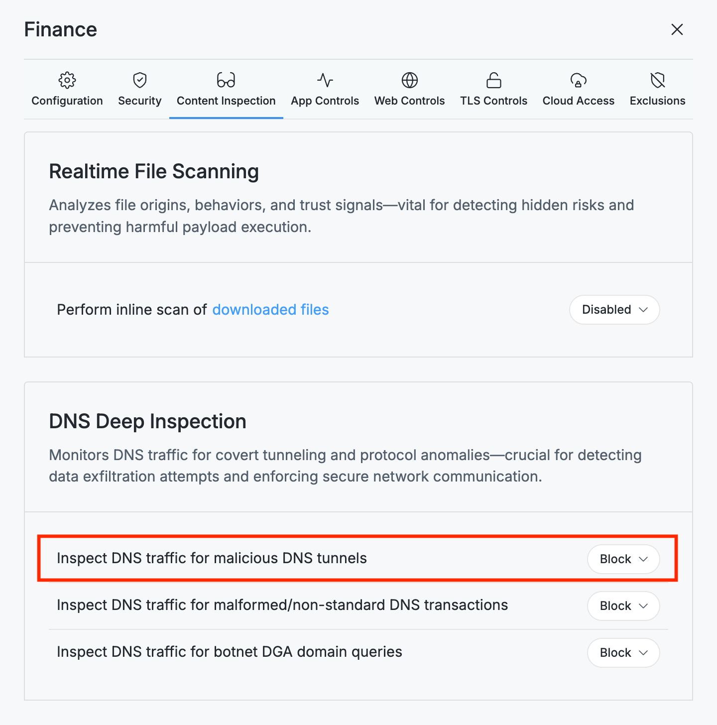 Inspect DNS Traffic for Malicious DNS Tunnels