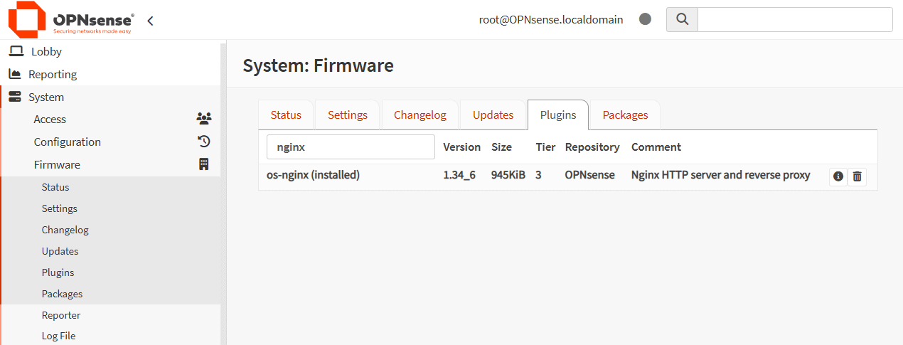 Verifying os-nginx Plugin Install