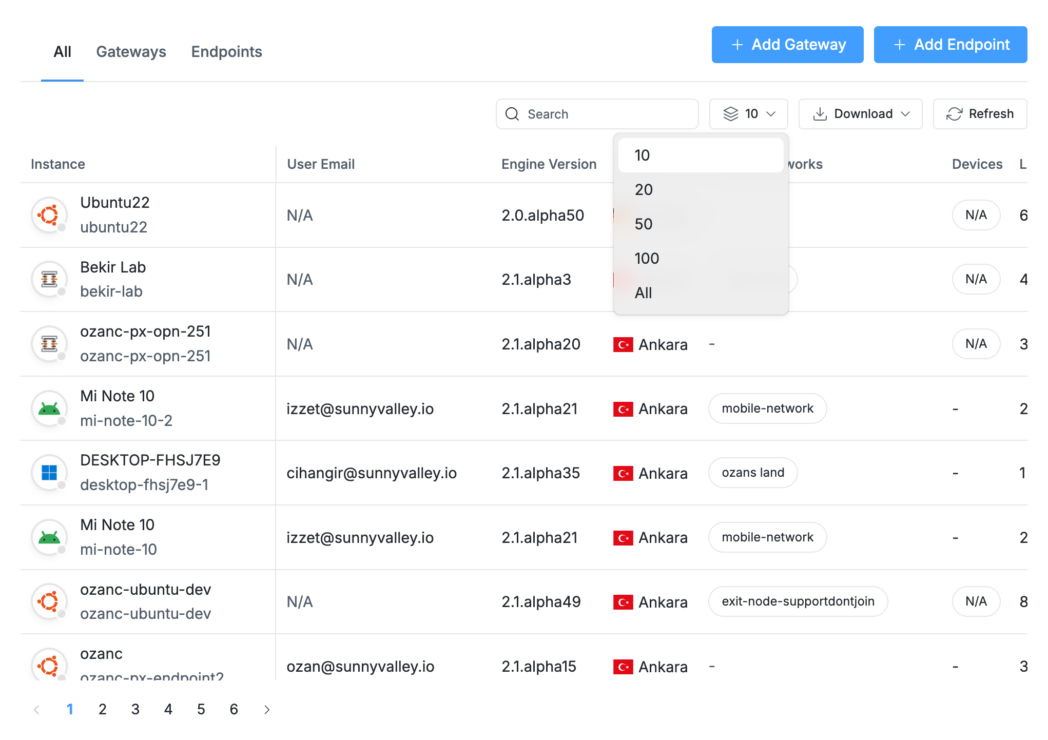 Listing Instances