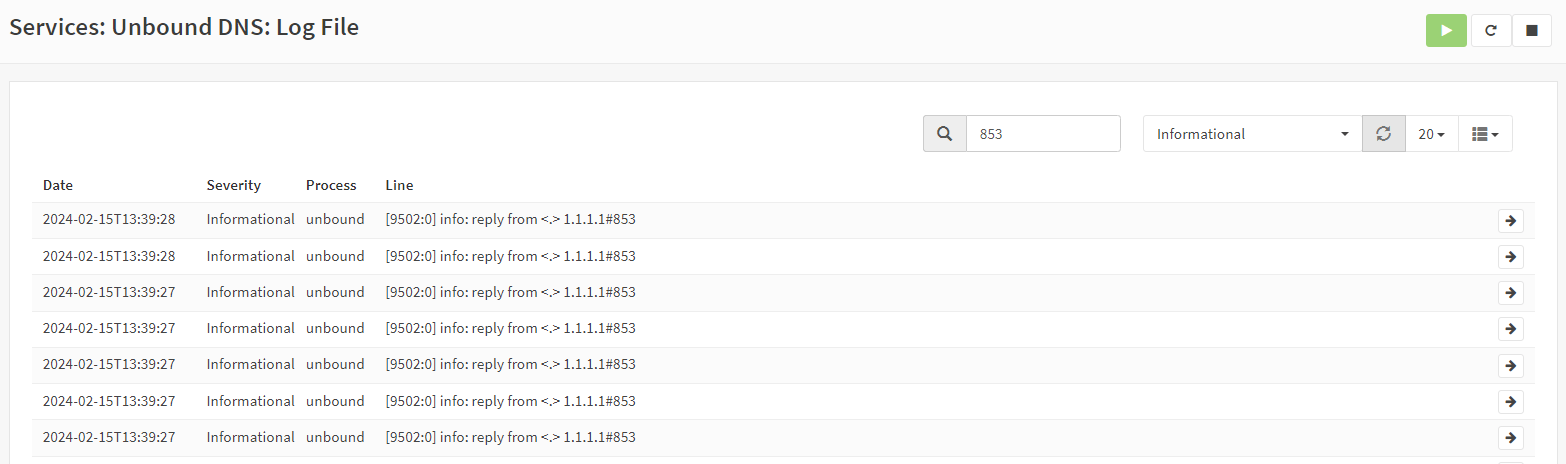 Viewing Unbound DNS Logs on OPNsense