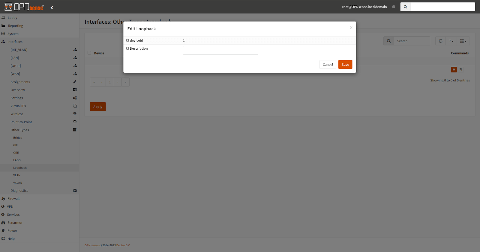 Loopback Interface Configuration in OPNsense