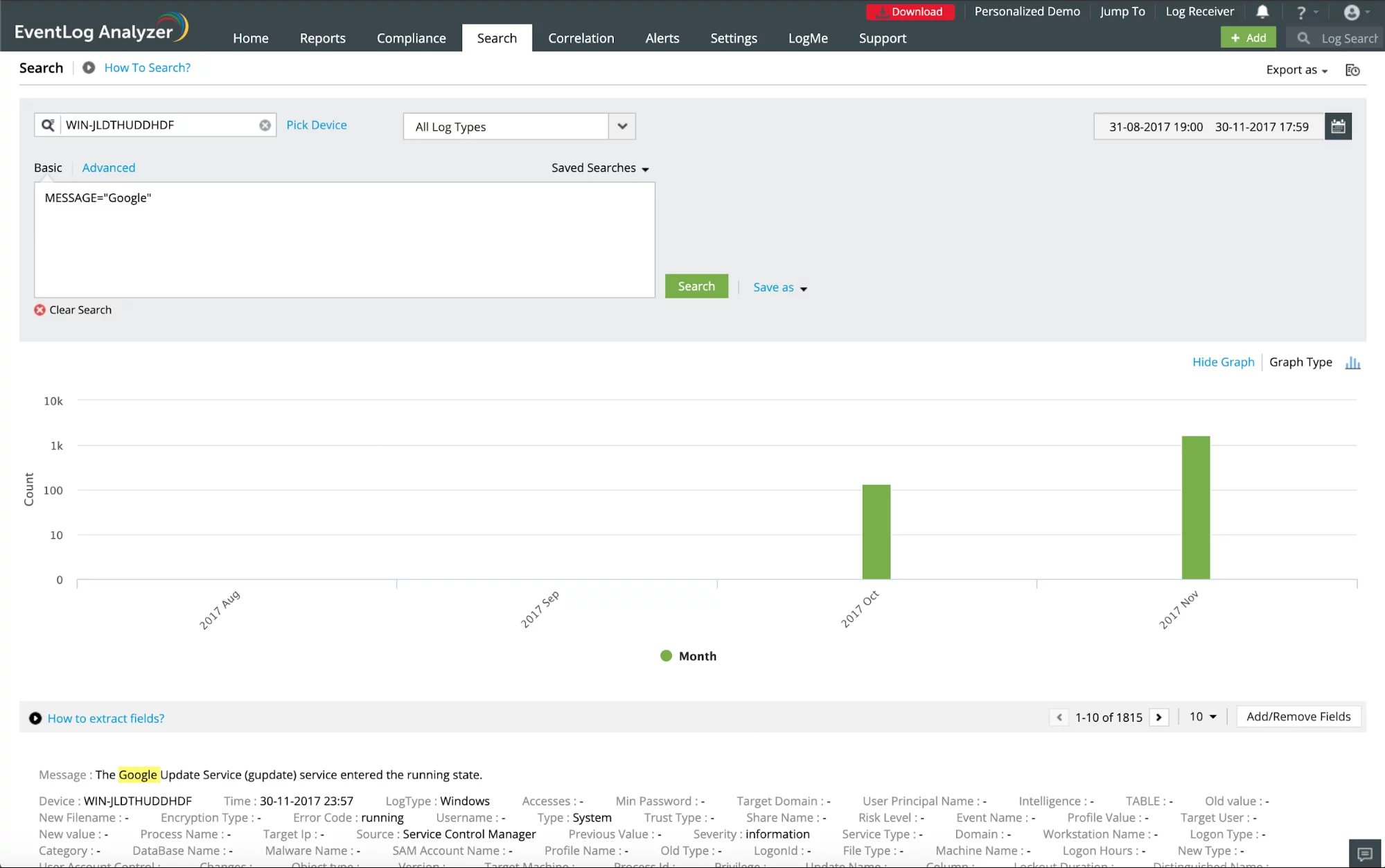 ManageEngine EventLog Analyzer
