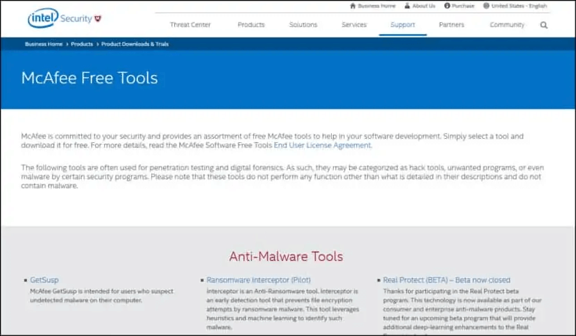 McAfee Ransomware