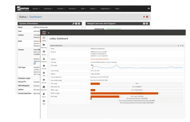 OPNsense & pfSense GUI
