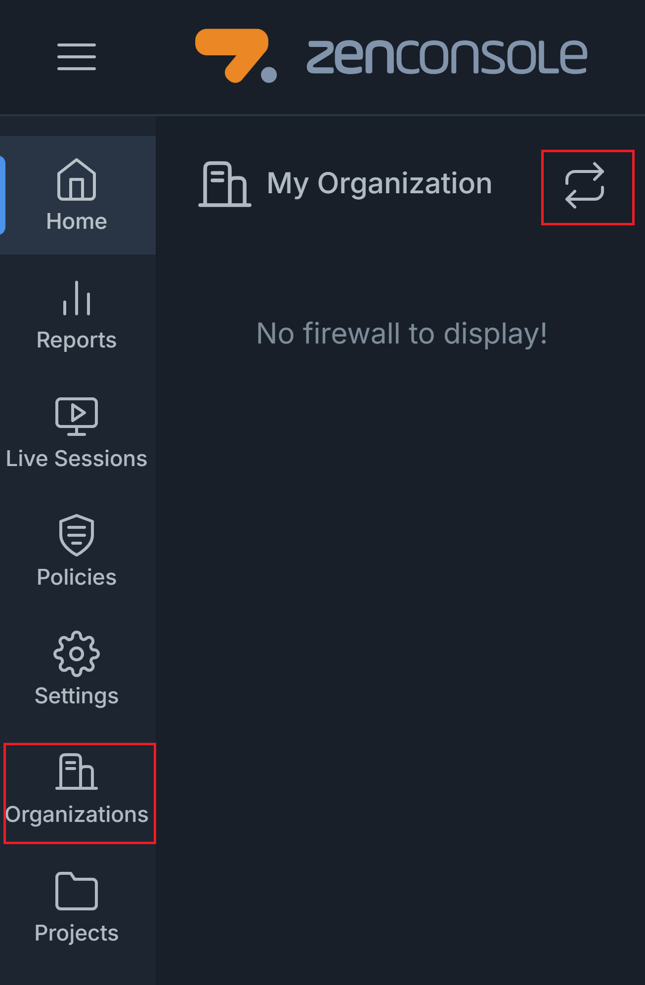 Organization Menu