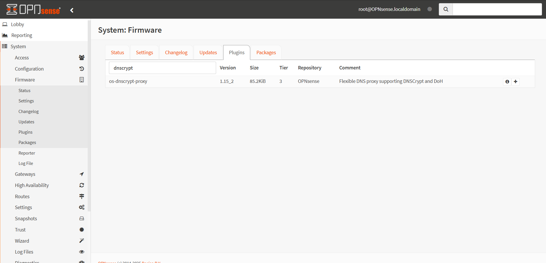 Searching os-dnscrypt-proxy Plugin