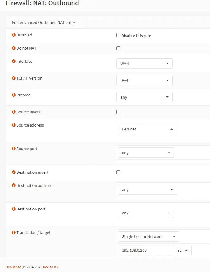 Adding Outbound NAT rule on master node