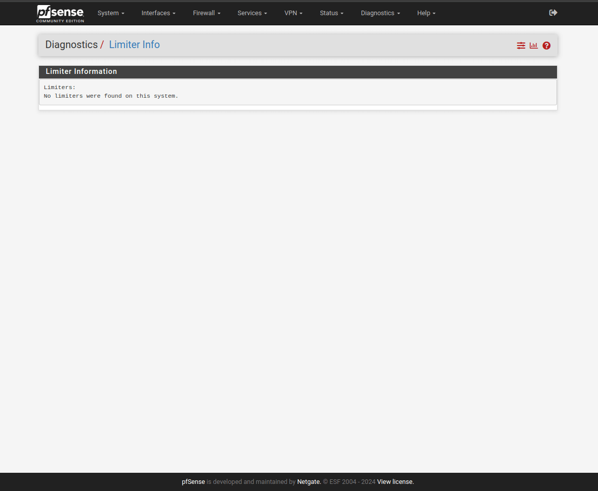 pfSense Diagnostics Limiter Info