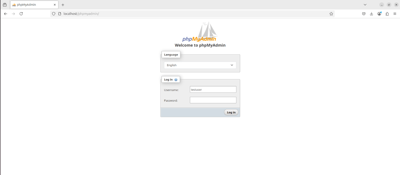 phpMyAdmin login