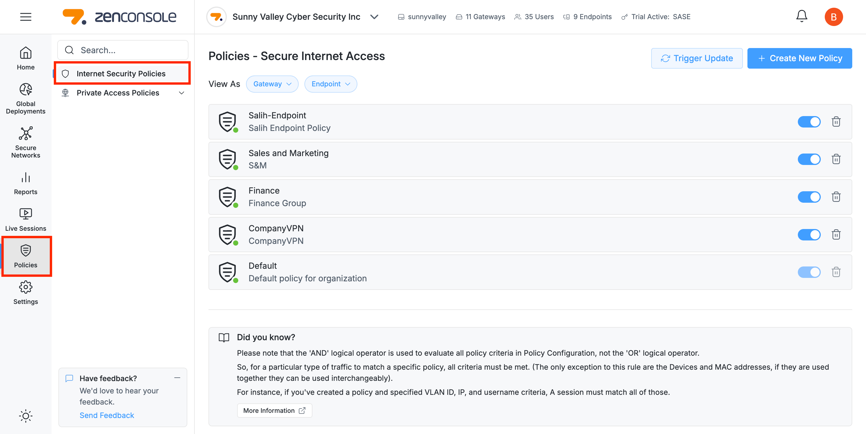 Policies-Internet Security Policies