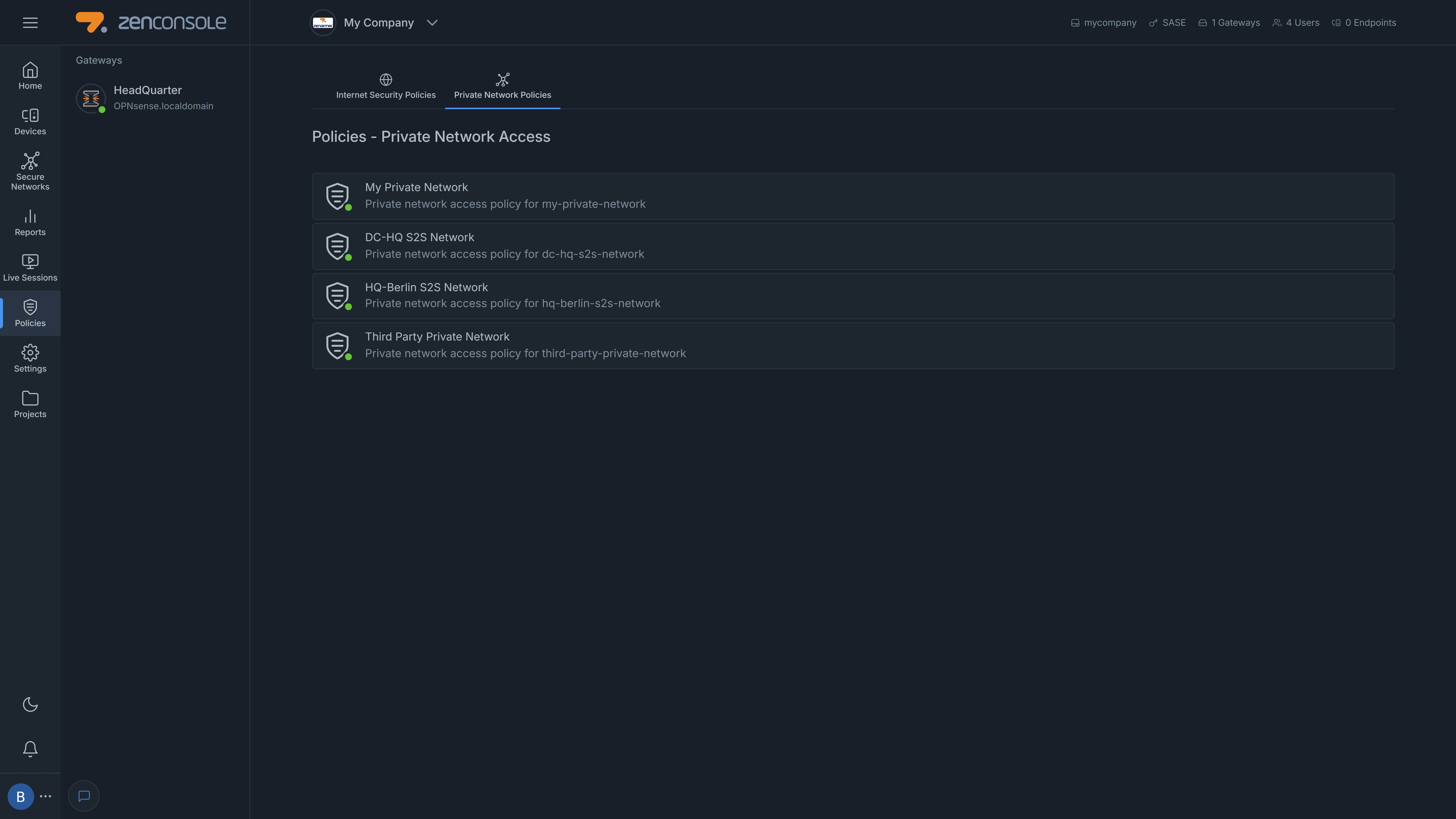 Private Networks Lists