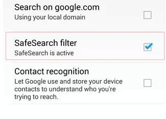 Enforce safesearch on Android