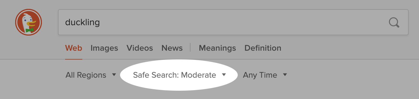 Enforce safesearch on Duckduckgo