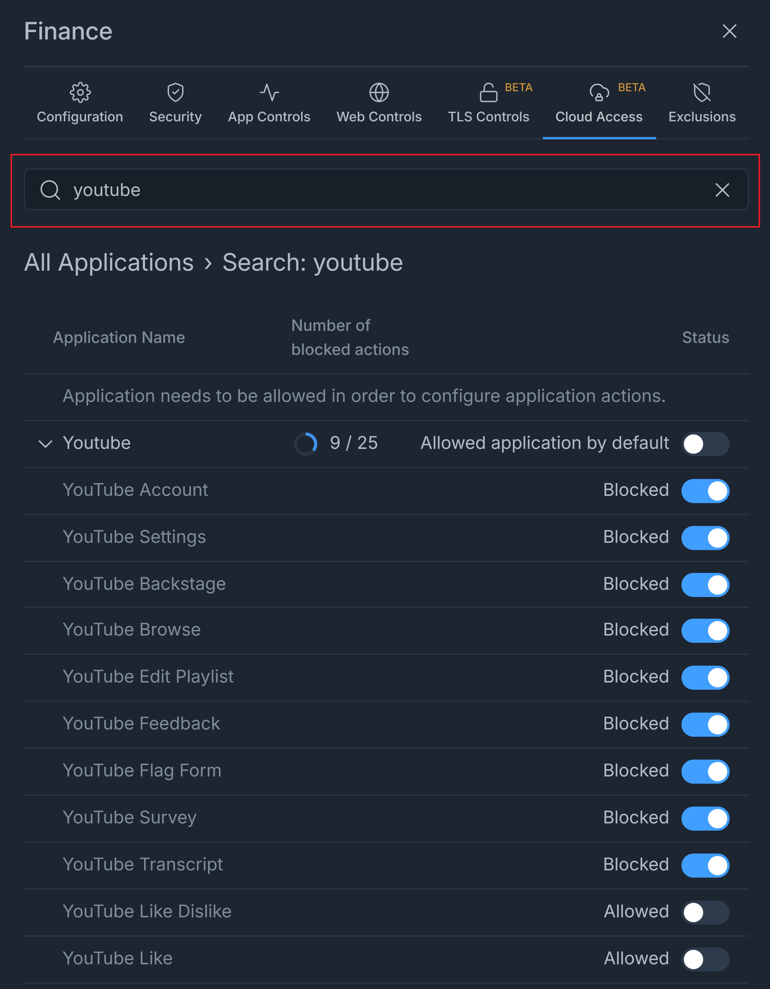 Searching Cloud Application