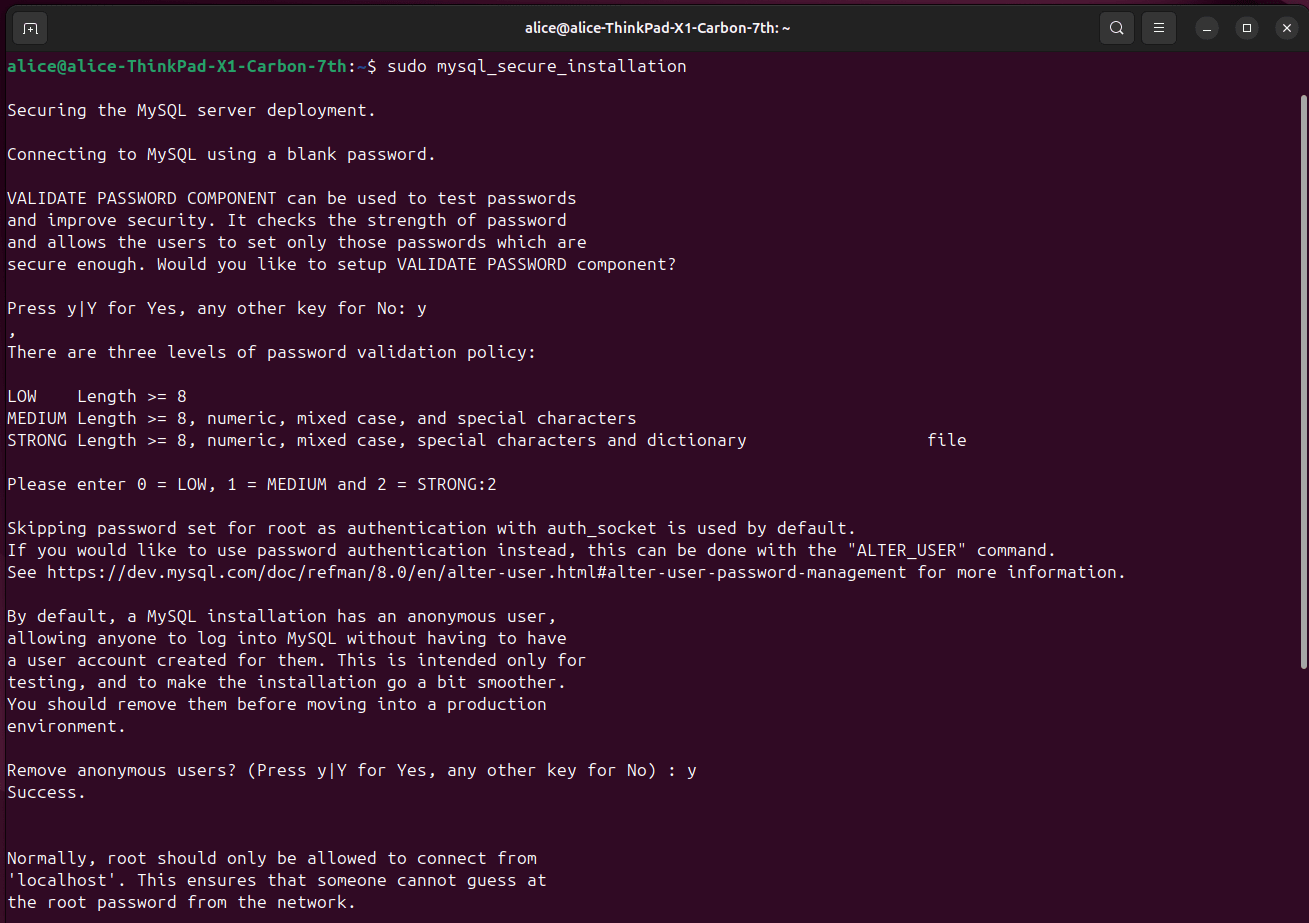Secure MySQL Installation-1