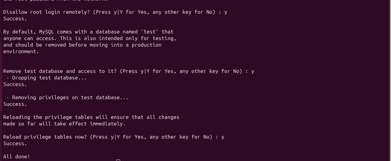 Secure MySQL Installation-2
