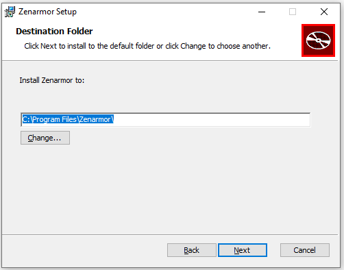 Selecting Destination Folder